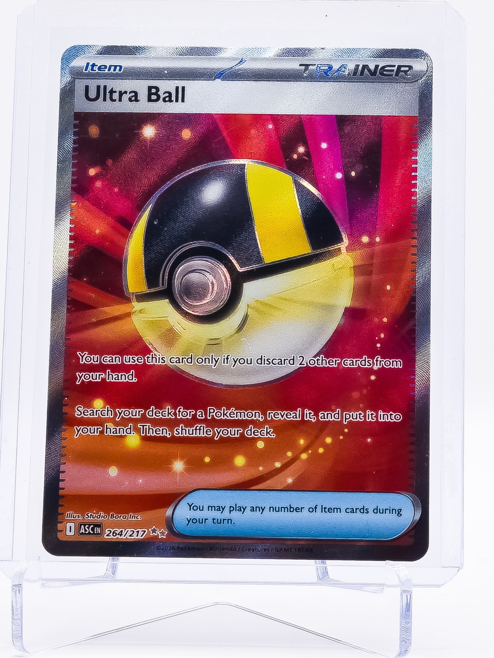 Pokemon Card Ultra Ball 264/217 Ultra Rare Holo Ascended Heroes NM